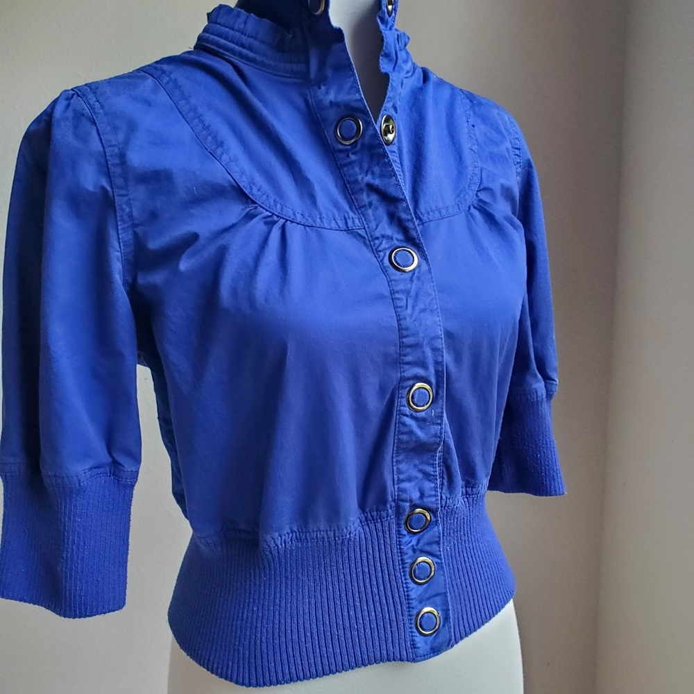 FOREVER 21 High-Waisted Button-Up Jacket